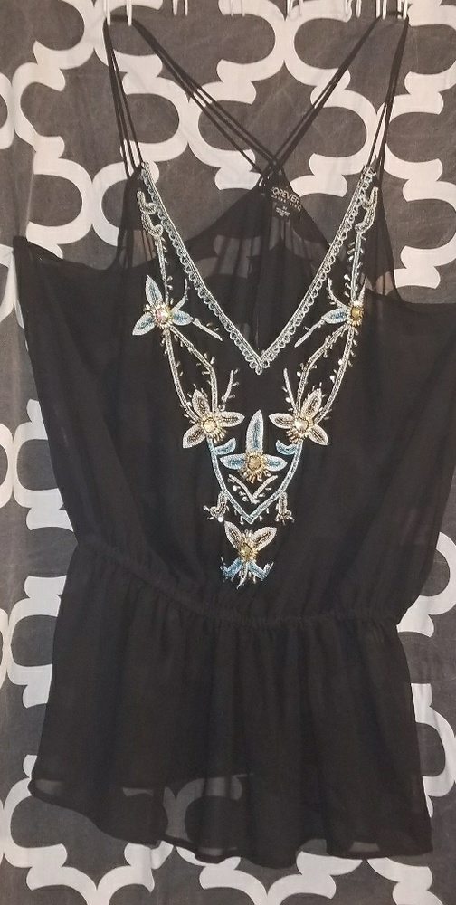 Forever 21 Plus Embellished Blouson Top